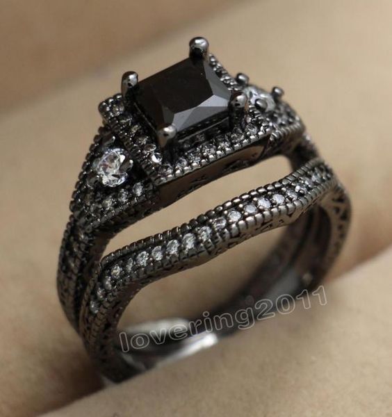 size 510 retro jewelry 10kt black gold filled white z gem women wedding simulated diamond wedding ring set gift1125020, Silver
size 510 retro jewelry 10kt black gold filled white z gem women wedding simulated diamond wedding ring set gift1125020, Silver