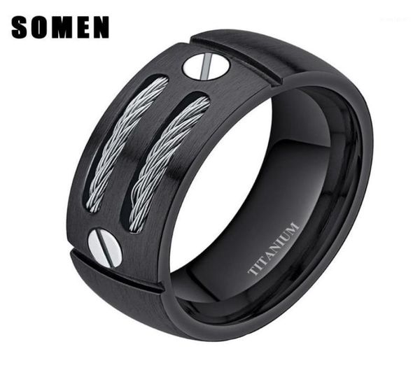 wedding rings 8mm men039s black cable screw inlay titanium ring cool band punk rock male jewelry bague homme anel masculino14405365, Slivery;golden
wedding rings 8mm men039s black cable screw inlay titanium ring cool band punk rock male jewelry bague homme anel masculino14405365, Slivery;golden