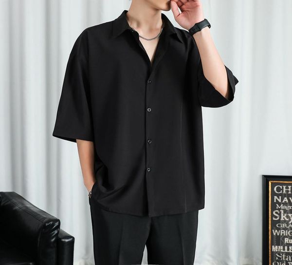 shirt men039s summer japanese loose large size fivepoint sleeves4602648, White;black
shirt men039s summer japanese loose large size fivepoint sleeves4602648, White;black