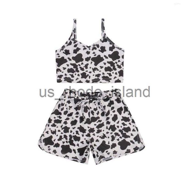 clothing sets clothing sets 2 pieces kids suit set summer leopard print v-neck sleeveless short pants white black 1-7 years x0712
clothing sets clothing sets 2 pieces kids suit set summer leopard print v-neck sleeveless short pants white black 1-7 years x0712