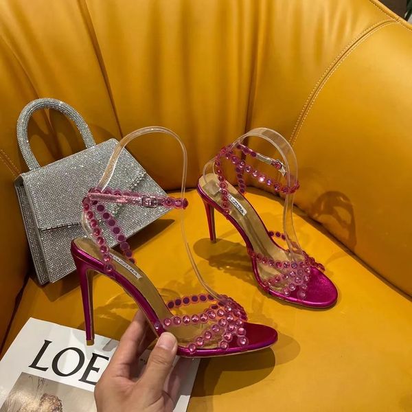 2023 new season aquazzura shoes tequila sandals 105 sparkling party italy clear pvc crystals stiletto heel wedding bride, Black
2023 new season aquazzura shoes tequila sandals 105 sparkling party italy clear pvc crystals stiletto heel wedding bride, Black