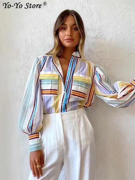 women's blouses shirts colorful striped single breasted loose shirt women casual long sleeve shirts female summer 2023 turn-down collar, White
women's blouses shirts colorful striped single breasted loose shirt women casual long sleeve shirts female summer 2023 turn-down collar, White
