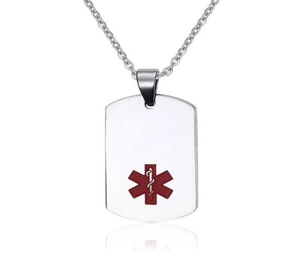 medical alert stainless steel large id dog tag pendant necklace mens medical id jewelry includes 20 inch chain7198130, Silver
medical alert stainless steel large id dog tag pendant necklace mens medical id jewelry includes 20 inch chain7198130, Silver