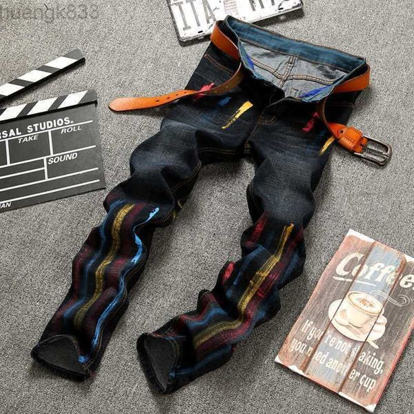 jeans for menmen's jeans creative fashion brand personalized hand painted speckled paint colored jeans, Blue
jeans for menmen's jeans creative fashion brand personalized hand painted speckled paint colored jeans, Blue