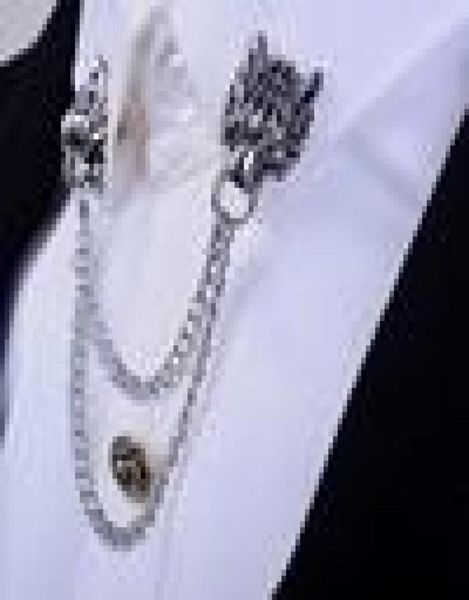 whole 2015 silver chain dragon wolf tiger brooches collar pins ginkgo biloba lapel pin brooch pins men tassel chain brooch bi3635322, Gray
whole 2015 silver chain dragon wolf tiger brooches collar pins ginkgo biloba lapel pin brooch pins men tassel chain brooch bi3635322, Gray