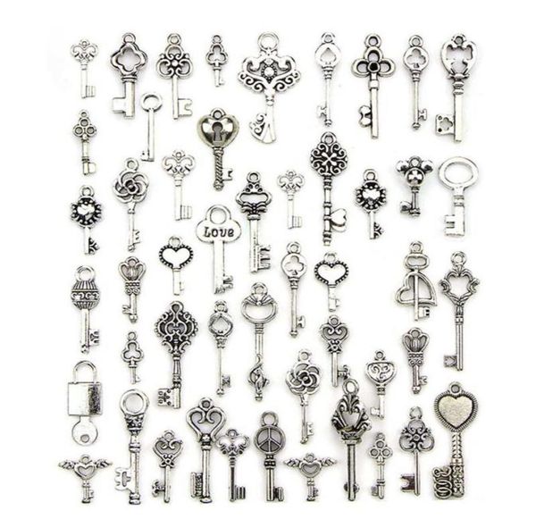 50pcs mix antique key lock love charm pendants for diy bracelet necklace accessories jewelry making handmade4294391, Bronze;silver
50pcs mix antique key lock love charm pendants for diy bracelet necklace accessories jewelry making handmade4294391, Bronze;silver