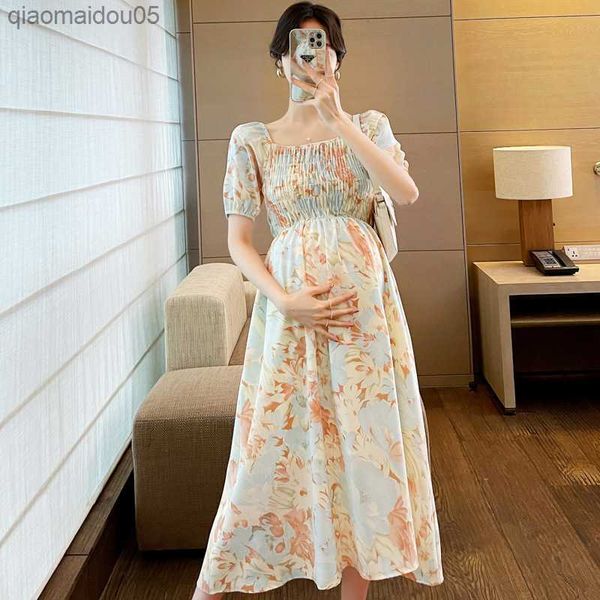 maternity floral dress summer clothes for pregnant women fashion square collar elastic flod short sleeve pregnancy vestidos 2022 l230712, White
maternity floral dress summer clothes for pregnant women fashion square collar elastic flod short sleeve pregnancy vestidos 2022 l230712, White