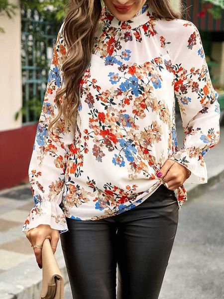 women's blouses shirts 2023 floral print blouse women fashion o neck long sleeve loose office ladies casual shirt vintage chic plus siz, White
women's blouses shirts 2023 floral print blouse women fashion o neck long sleeve loose office ladies casual shirt vintage chic plus siz, White