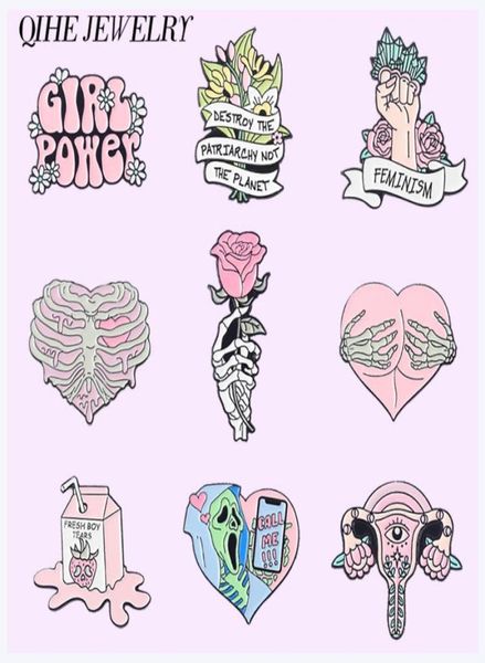 pink heart enamel pins rose custom feminism girl power love brooch skull lapel badges milk skeleton women hat punk jewelry gift4135674, Gray
pink heart enamel pins rose custom feminism girl power love brooch skull lapel badges milk skeleton women hat punk jewelry gift4135674, Gray