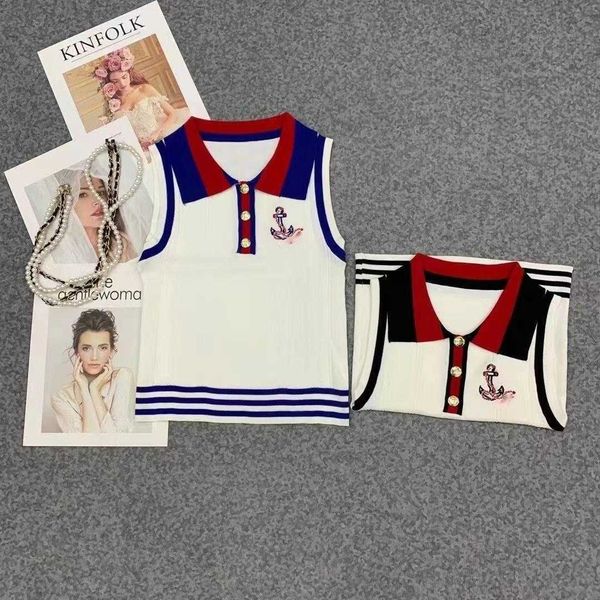luxury designer vest women sleeveless polo sweater ce embroidery polo sweater womens casual knit tank top, White
luxury designer vest women sleeveless polo sweater ce embroidery polo sweater womens casual knit tank top, White