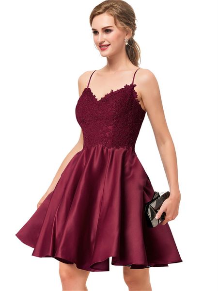 short homecoming dresses spaghetti appliques sequins deep v-neck satin lace-up party gowns princess plus size mini birthday prom graudation, Blue;pink
short homecoming dresses spaghetti appliques sequins deep v-neck satin lace-up party gowns princess plus size mini birthday prom graudation, Blue;pink
