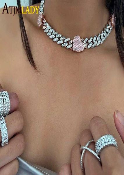 iced out bling 5a cubic zirconia paved pink cz heart charm choker necklace women girlfriend gift 12mm cuban link chain jewelry cha7822028, Silver
iced out bling 5a cubic zirconia paved pink cz heart charm choker necklace women girlfriend gift 12mm cuban link chain jewelry cha7822028, Silver