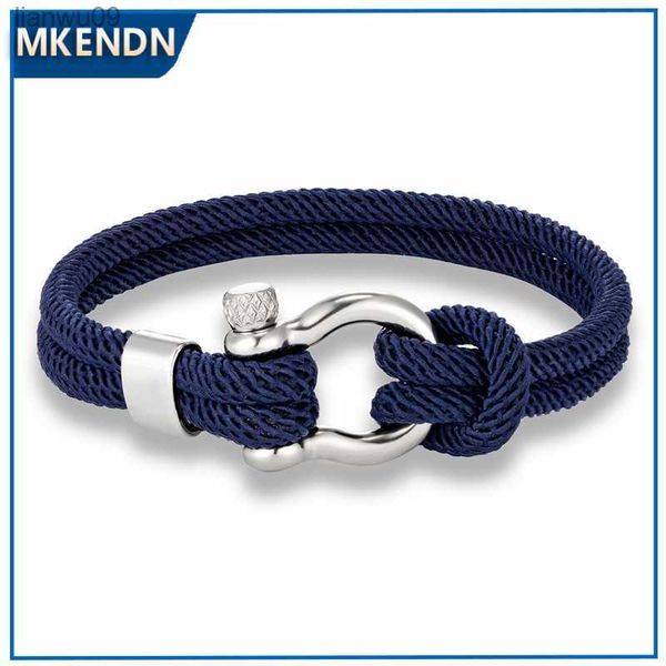 mkendn minimalist nautical rope bracelets with bolt clasp men double strand survival bracelet women stainless steel sport buckle l230704, Black
mkendn minimalist nautical rope bracelets with bolt clasp men double strand survival bracelet women stainless steel sport buckle l230704, Black