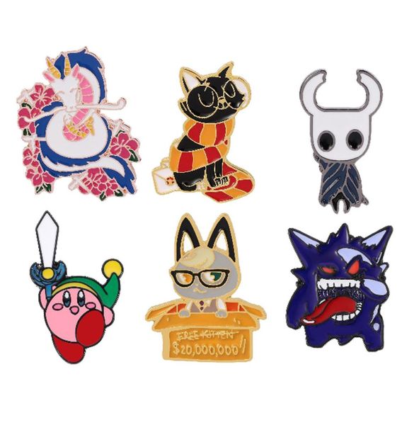 gold plated animal brooch 6pcsset dragon cat alloy pins hollow knight themed enamel metal badge cartoon brooches9182779, Gray
gold plated animal brooch 6pcsset dragon cat alloy pins hollow knight themed enamel metal badge cartoon brooches9182779, Gray