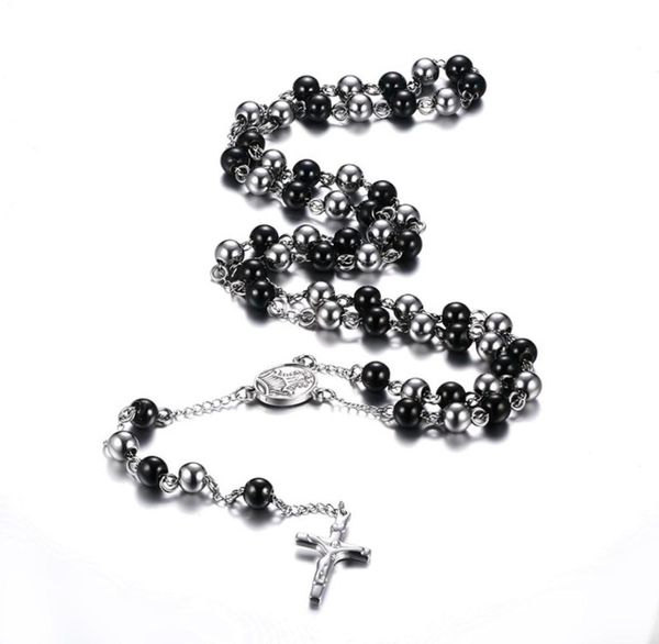 fashion blacksilver color rosary necklace stainless steel long necklace jewelry7971834, Silver
fashion blacksilver color rosary necklace stainless steel long necklace jewelry7971834, Silver