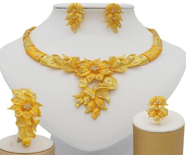 earrings necklace dubai gold jewelry sets african bridal wedding gifts for women saudi arab bracelet ring set flowers jewellery3007637, Silver
earrings necklace dubai gold jewelry sets african bridal wedding gifts for women saudi arab bracelet ring set flowers jewellery3007637, Silver