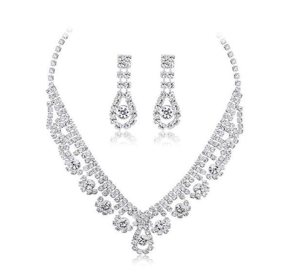 necklace earrings set wedding silver color rhinestone crystal bridal jewelry sets for women9362096
necklace earrings set wedding silver color rhinestone crystal bridal jewelry sets for women9362096