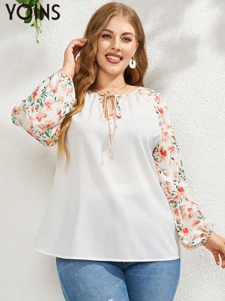 women's blouses shirts yoins 2023 plus size women blouses long sleeve autumn floral print elegant crew neck tie-up shirt casual blusas, White
women's blouses shirts yoins 2023 plus size women blouses long sleeve autumn floral print elegant crew neck tie-up shirt casual blusas, White