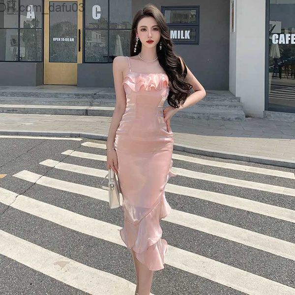 urban dresses 2023 office ladies elegant pink irregular strap fishtail dress south korea unique square neckline body ruffled prom dress tank, White;black
urban dresses 2023 office ladies elegant pink irregular strap fishtail dress south korea unique square neckline body ruffled prom dress tank, White;black