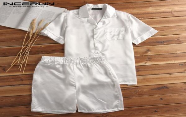men039s sleepwear summer fashion silk satin men pajamas sets soft homewear short sleeve t shirt shorts two piece suits s3xl1277580, Black;brown
men039s sleepwear summer fashion silk satin men pajamas sets soft homewear short sleeve t shirt shorts two piece suits s3xl1277580, Black;brown