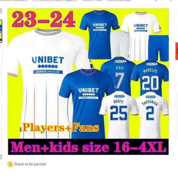 23 24 glasgow rangers soccer jerseys 2023 2024 home blue sakala kent tavernier morelos colak hogan football shirt men kids kit fans player v, Black;yellow
23 24 glasgow rangers soccer jerseys 2023 2024 home blue sakala kent tavernier morelos colak hogan football shirt men kids kit fans player v, Black;yellow