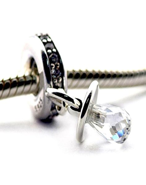 pacifier, clear cz 100% 925 sterling silver beads fit charms bracelet authentic diy fashion jewelry6985730, Black
pacifier, clear cz 100% 925 sterling silver beads fit charms bracelet authentic diy fashion jewelry6985730, Black