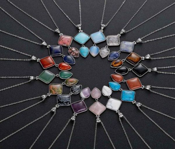 qimoshi double pendant natural stone drops charm jewelry diy necklace keychain men and women 12pcs2543686, Silver
qimoshi double pendant natural stone drops charm jewelry diy necklace keychain men and women 12pcs2543686, Silver