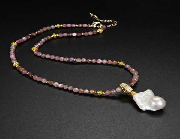 guaiguai jewelry natural 5mm red tourmaline necklace cultured white keshi pearl pendant real jewlery lady fashion jewellery8339683, Silver
guaiguai jewelry natural 5mm red tourmaline necklace cultured white keshi pearl pendant real jewlery lady fashion jewellery8339683, Silver