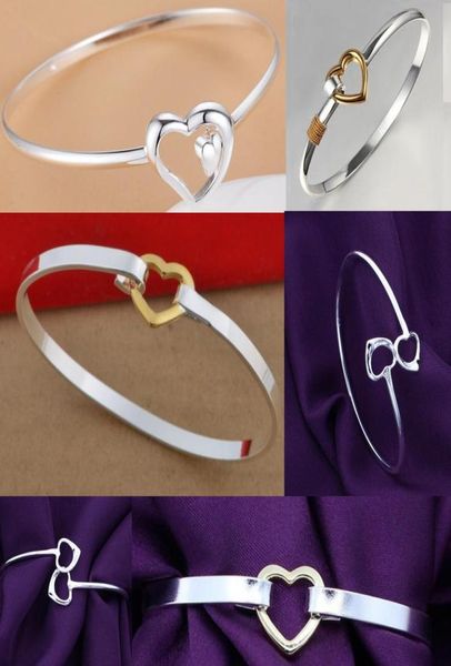 whole fashion women female jewelry 925 stering silver bangles bracelets gold silver heart gifts4722677, Black
whole fashion women female jewelry 925 stering silver bangles bracelets gold silver heart gifts4722677, Black