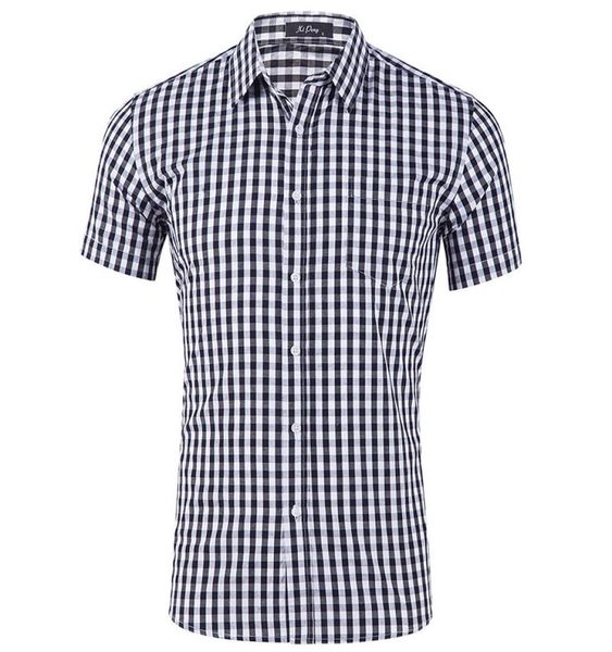 small plaid button down shirt men summer short sleeve slim fit mens dress shirts casual checks gingham chemise homme gd275501097, White;black
small plaid button down shirt men summer short sleeve slim fit mens dress shirts casual checks gingham chemise homme gd275501097, White;black