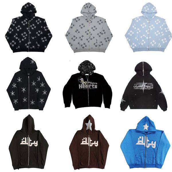 men's hoodies sweatshirts winter american oversized trend star letter graphics print zip up hoodie harajuku y2k goth grunge jacket stre, Black
men's hoodies sweatshirts winter american oversized trend star letter graphics print zip up hoodie harajuku y2k goth grunge jacket stre, Black