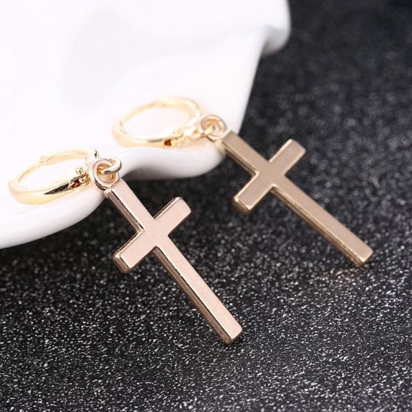 2021 new men glossy cross loves male earring earrings jewelry, Silver 
2021 new men glossy cross loves male earring earrings jewelry, Silver