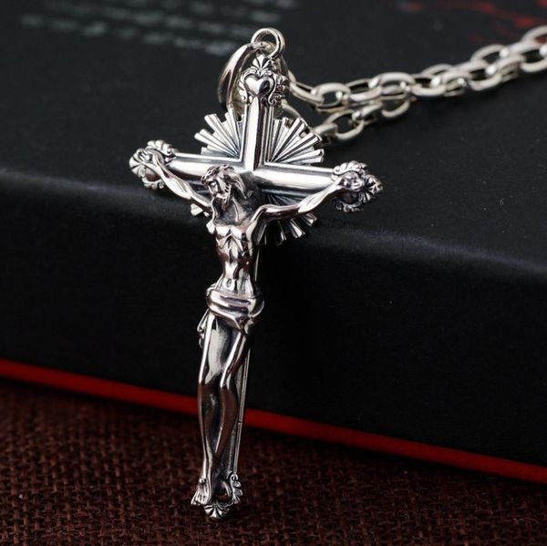 925 sterling silver catholic crucifixes pendant male retro antique prayer religious jewelry7146686
925 sterling silver catholic crucifixes pendant male retro antique prayer religious jewelry7146686