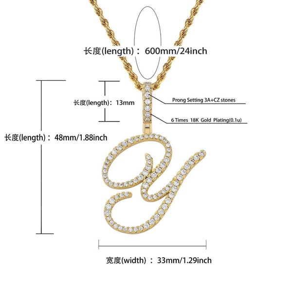 az cursive letters name necklace iced out cubic zircon initial letter pendant charm ins fashion hip hop statement jewelry for men6315398, Silver
az cursive letters name necklace iced out cubic zircon initial letter pendant charm ins fashion hip hop statement jewelry for men6315398, Silver