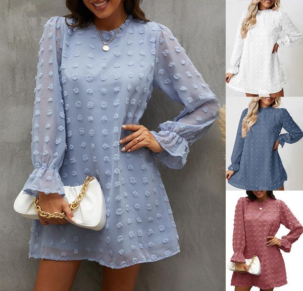 2022 europe and america autumn and winter new bubble long sleeve lace collar dress women8121906, Black;gray
2022 europe and america autumn and winter new bubble long sleeve lace collar dress women8121906, Black;gray