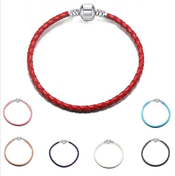 leather bracelet fit european charms metal clasp 3mm genuine rope woven bracelets for men women sale wholesale5576605, Golden;silver
leather bracelet fit european charms metal clasp 3mm genuine rope woven bracelets for men women sale wholesale5576605, Golden;silver