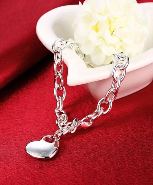 link chain 925 sterling silver bracelet solid heart with link thick chains for women fashion trendy jewelry whole5378031, Black
link chain 925 sterling silver bracelet solid heart with link thick chains for women fashion trendy jewelry whole5378031, Black
