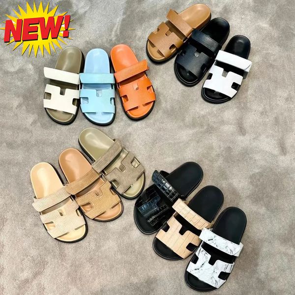designer chypre h slippers beach classic flat sandals luxury summer lady leather flip flops men women slides size 35-45, Black
designer chypre h slippers beach classic flat sandals luxury summer lady leather flip flops men women slides size 35-45, Black