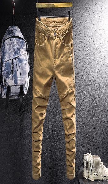 men039s jeans street style fashion men khaki color elastic slim fit hip hop zipper spliced designer casual denim punk pants4447302, Blue
men039s jeans street style fashion men khaki color elastic slim fit hip hop zipper spliced designer casual denim punk pants4447302, Blue