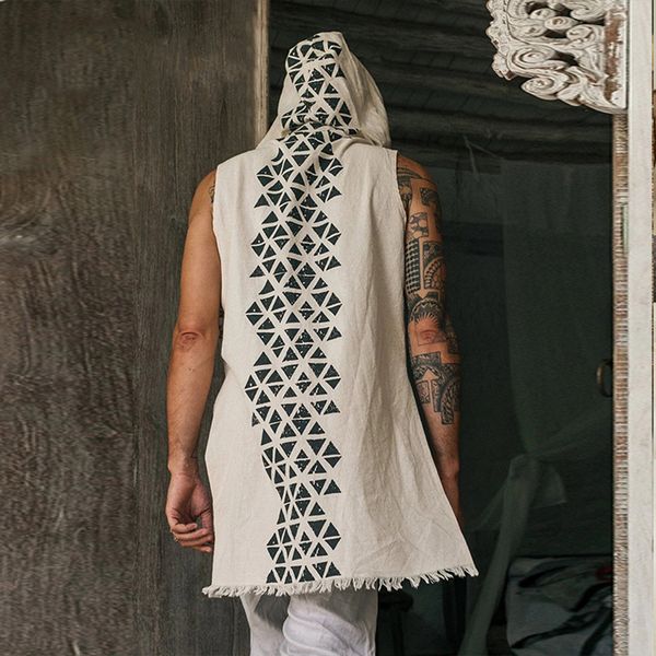 men' tank vintage linen hooded shirts cardigan men sleeveless vest vneck loose beach summer male hoodid tshirts streetwear tee 230711, White;black
men' tank vintage linen hooded shirts cardigan men sleeveless vest vneck loose beach summer male hoodid tshirts streetwear tee 230711, White;black