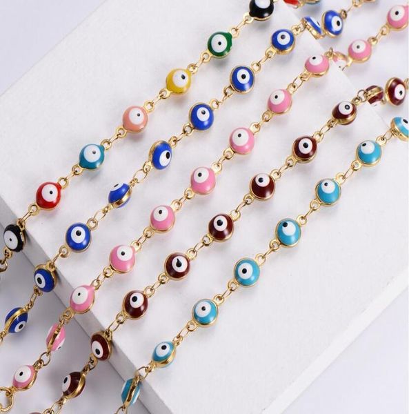 evil eye charm chain bracelet for women classic stainless steel wrap bangle women fashion jewelry gift4072873, Golden;silver
evil eye charm chain bracelet for women classic stainless steel wrap bangle women fashion jewelry gift4072873, Golden;silver