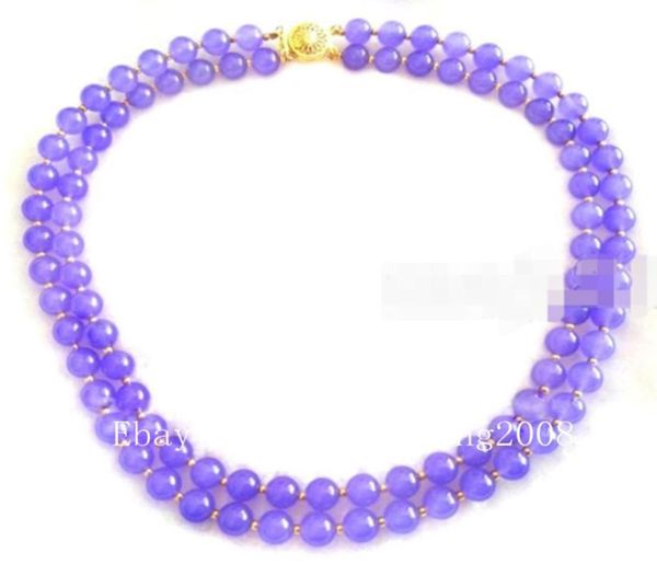 fashion 2rows 10mm natural lavender jade gemstone round beads necklace 18quot19quot9609792, Silver
fashion 2rows 10mm natural lavender jade gemstone round beads necklace 18quot19quot9609792, Silver