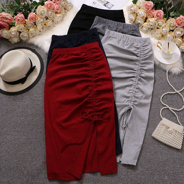 skirt solid drawstring sheath skirts elastic high waist female fashion bodycon irregular midi pencil 230711, Black
skirt solid drawstring sheath skirts elastic high waist female fashion bodycon irregular midi pencil 230711, Black