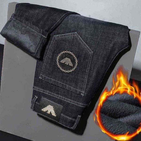 men's jeans designer luxury light european winter plush thickened slim fitting feet embroidered elastic casual warm pants jbnd, Blue
men's jeans designer luxury light european winter plush thickened slim fitting feet embroidered elastic casual warm pants jbnd, Blue