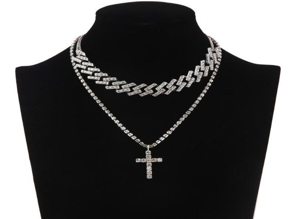chains iced out cuban link chain necklace set cross pendant jewelry for women rhinestone choker luxury bling hip hop jewellery5733564, Silver
chains iced out cuban link chain necklace set cross pendant jewelry for women rhinestone choker luxury bling hip hop jewellery5733564, Silver