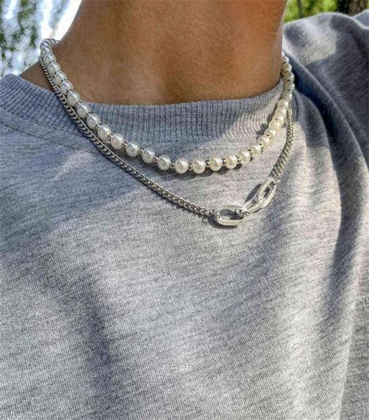 retro creative geometric design imitation pearl necklace personality hip hop style men and women same jewelry accessories gift348u7386077, Silver
retro creative geometric design imitation pearl necklace personality hip hop style men and women same jewelry accessories gift348u7386077, Silver