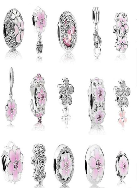 20pcs fits p 925 sterling silver bracelet pink enamel magnolia crystal dangle beads charms for european charm chain fashion diy jewelry wome, Black
20pcs fits p 925 sterling silver bracelet pink enamel magnolia crystal dangle beads charms for european charm chain fashion diy jewelry wome, Black
