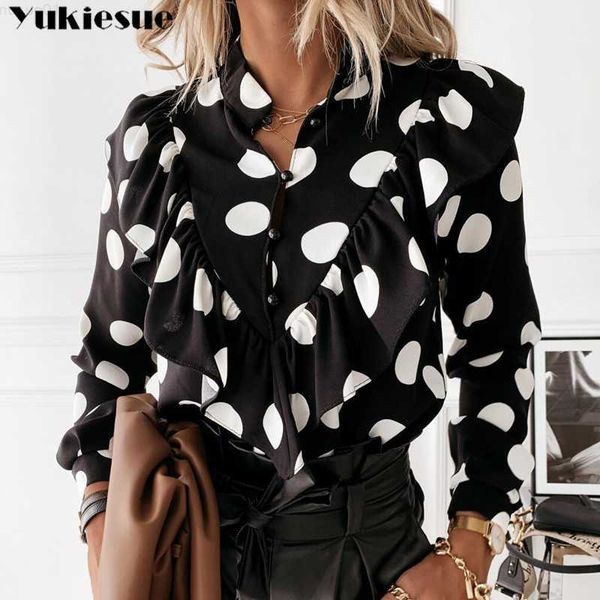 women's blouses shirts womens elegant ruffle blouse shirts polka dot leopard blouses femme 2022 summer v-neck long sleeve casual women, White
women's blouses shirts womens elegant ruffle blouse shirts polka dot leopard blouses femme 2022 summer v-neck long sleeve casual women, White