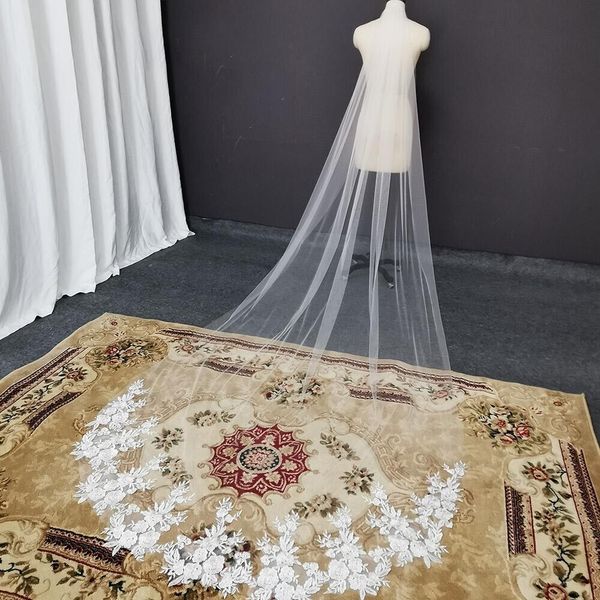 real ps long lace appliques wedding veil white ivory cathedral 1 layer bridal veil 3 meters bride veil wedding accessories, Black
real ps long lace appliques wedding veil white ivory cathedral 1 layer bridal veil 3 meters bride veil wedding accessories, Black