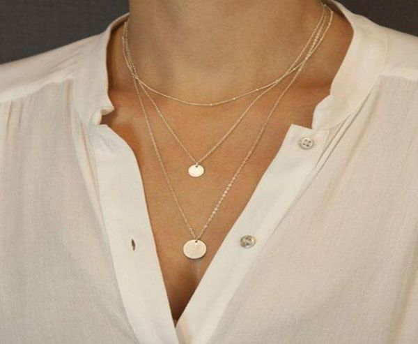 long layered necklace of 3 set bead chain disc pendant necklace women banquet gift9509320, Silver
long layered necklace of 3 set bead chain disc pendant necklace women banquet gift9509320, Silver